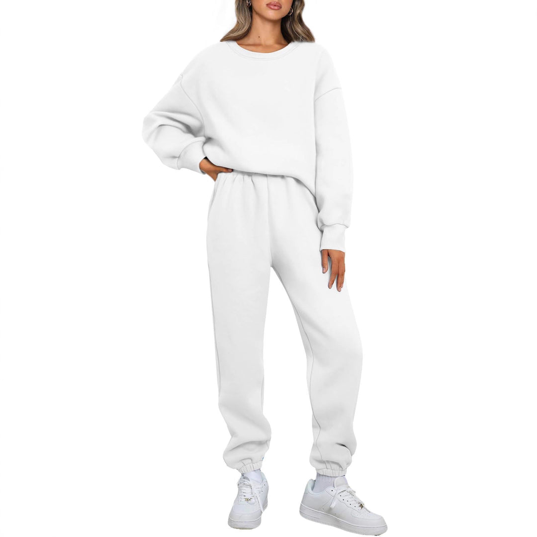 Kvindernes komfortable fritidssæt med oversized pasform og elastisk talje Skovae