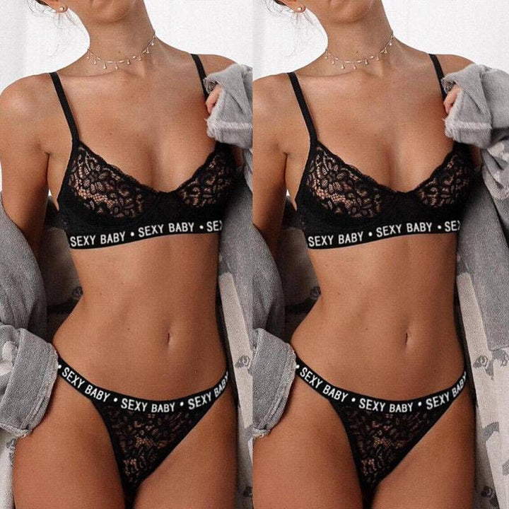 Dame-Bralette og Tanga-Sæt med Spitze Stilla