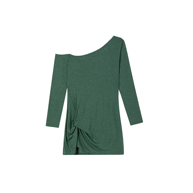 Dame asymmetrisk knude-front-top Stilla