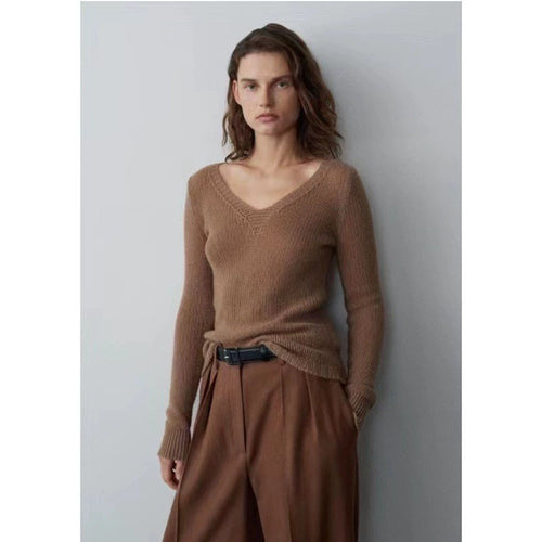 Damer hyggelig V-hals sweater Stilla