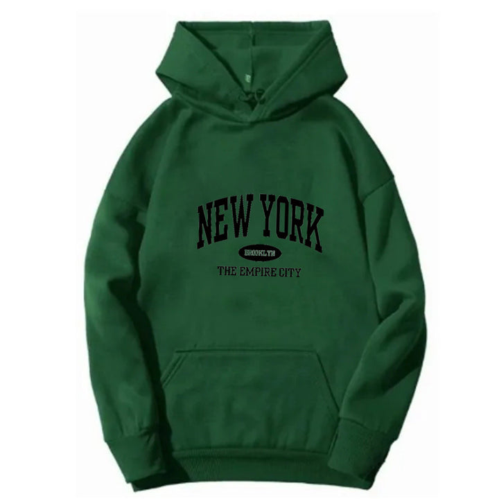 Kvinder Cozy Hoodie med New York Print Skovae