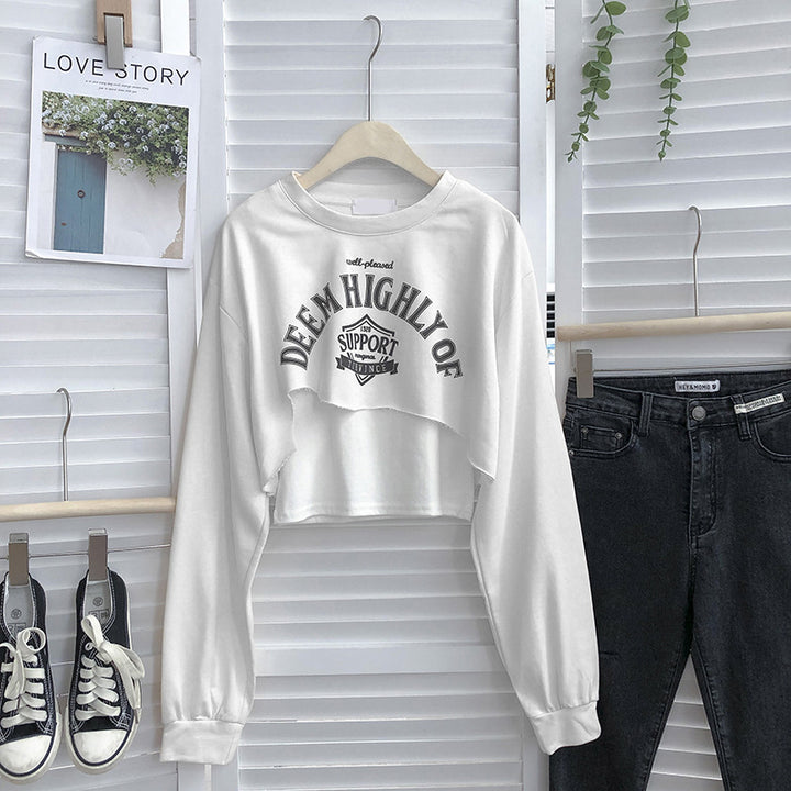 Femme Cropped Graphic Sweatshirt Stilla