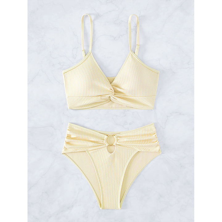 Dame Bikini-sæt med innovativt indpakningsdesign og moderne ringdetalje Stilla
