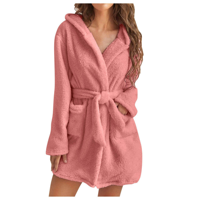 Dame fleece-kåber med praktiske lommer og hyggeligt hætte-design Stilla