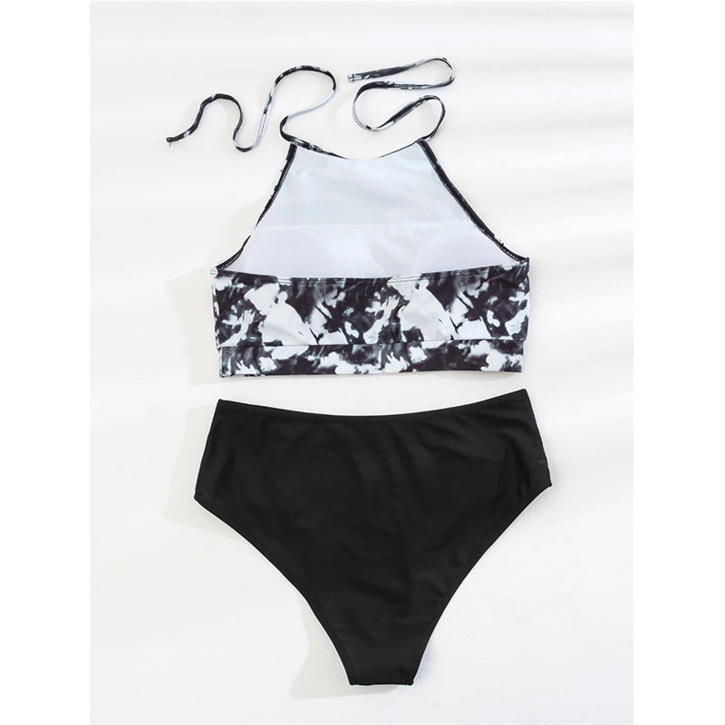 Dame bikini sæt med højtstående top og moderne buksdesign Skovae