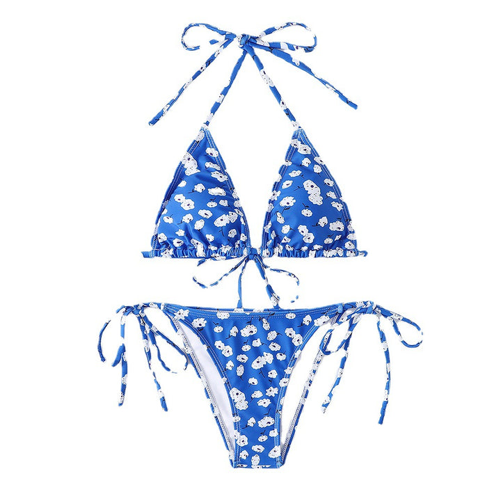 Femme Floral Print Bindebikini-Sæt Stilla