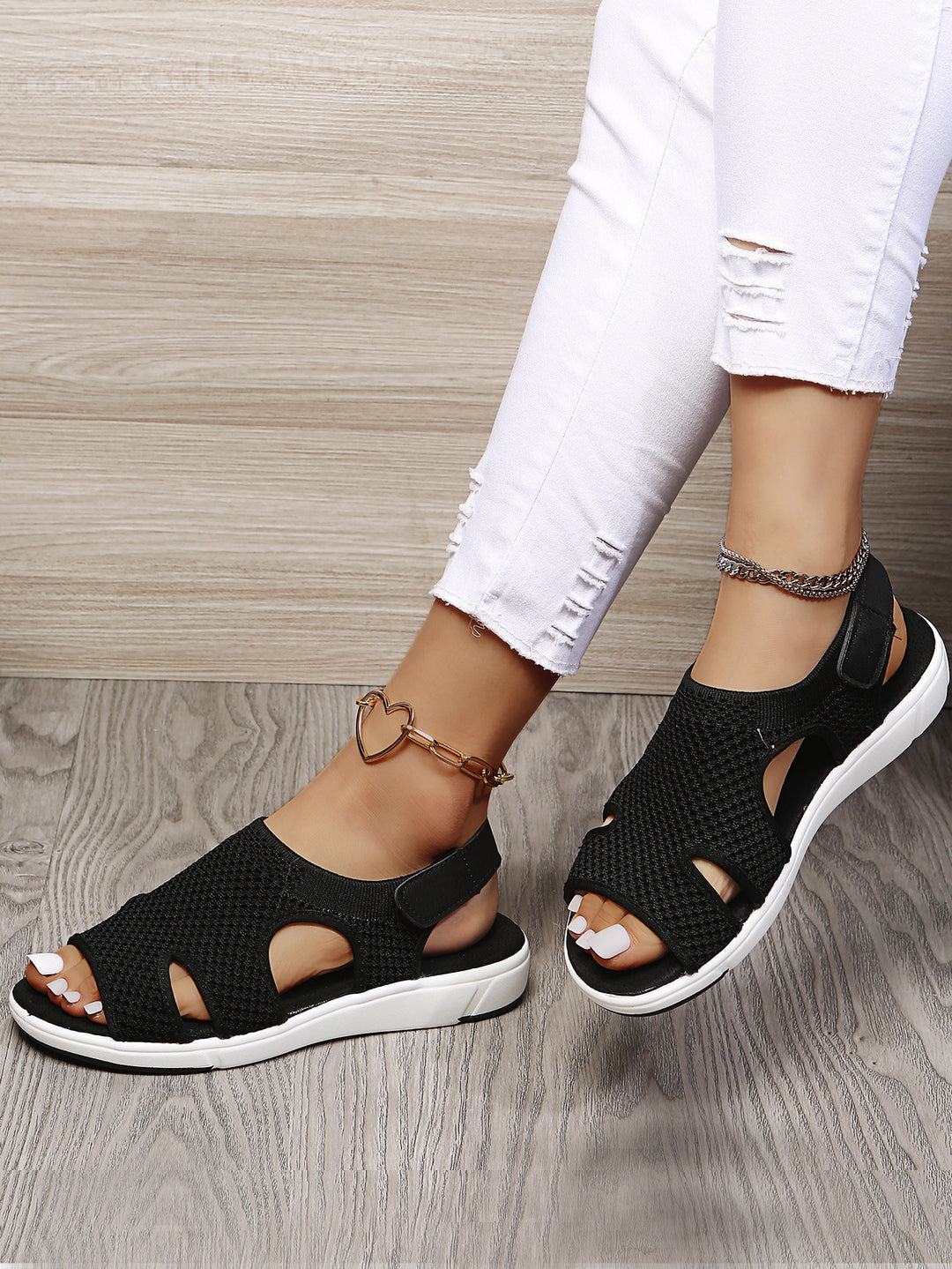 Damer Komfortable Sandaler med åndbart Overmateriale Stilla