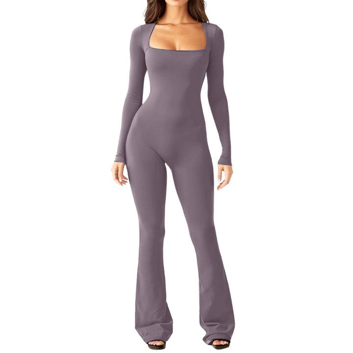 Stilla | Stilfuld Kvinders Fyrkantet Hals Bred Ben Jumpsuit