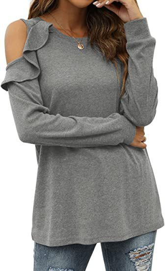 Damer top med skørt og cold-shoulder-design Stilla
