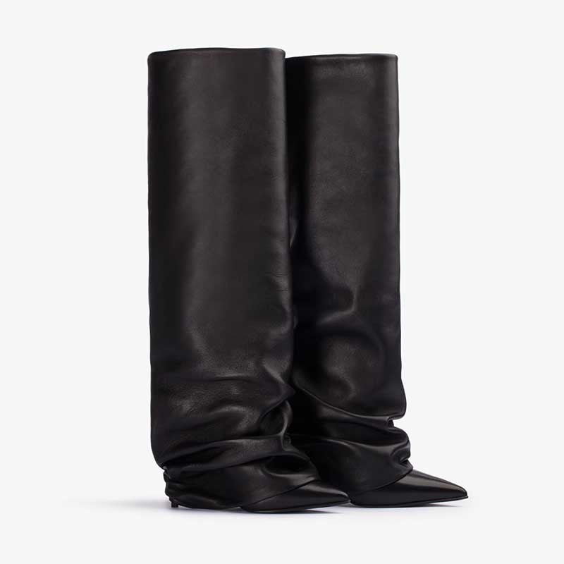 Femme Skulptureret Over-the-Knee Hæl Støvler Stilla