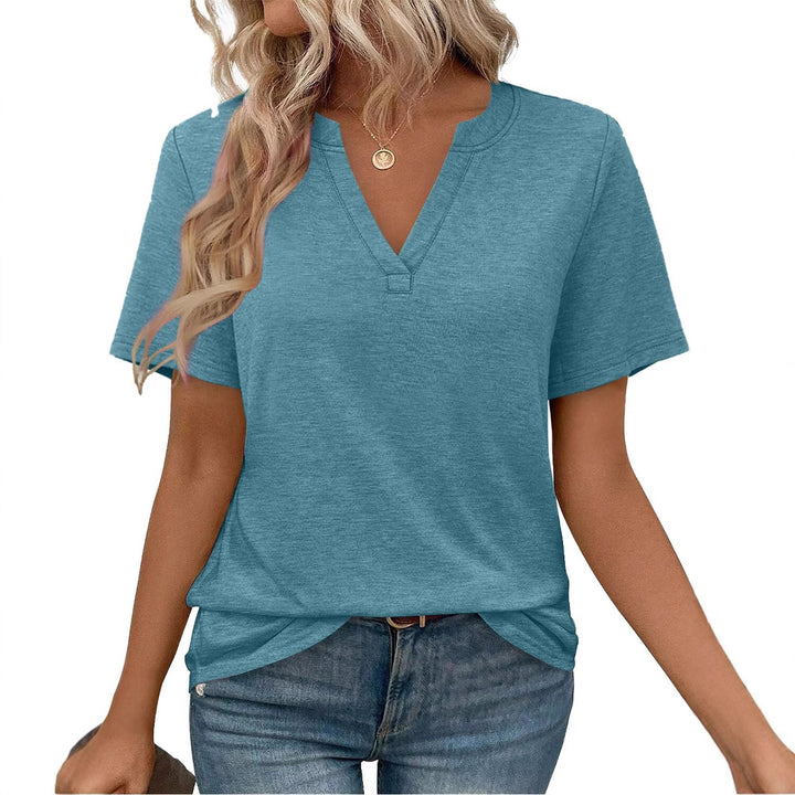 Kvinder V-Udskæring Fritids T-Shirt Stilla