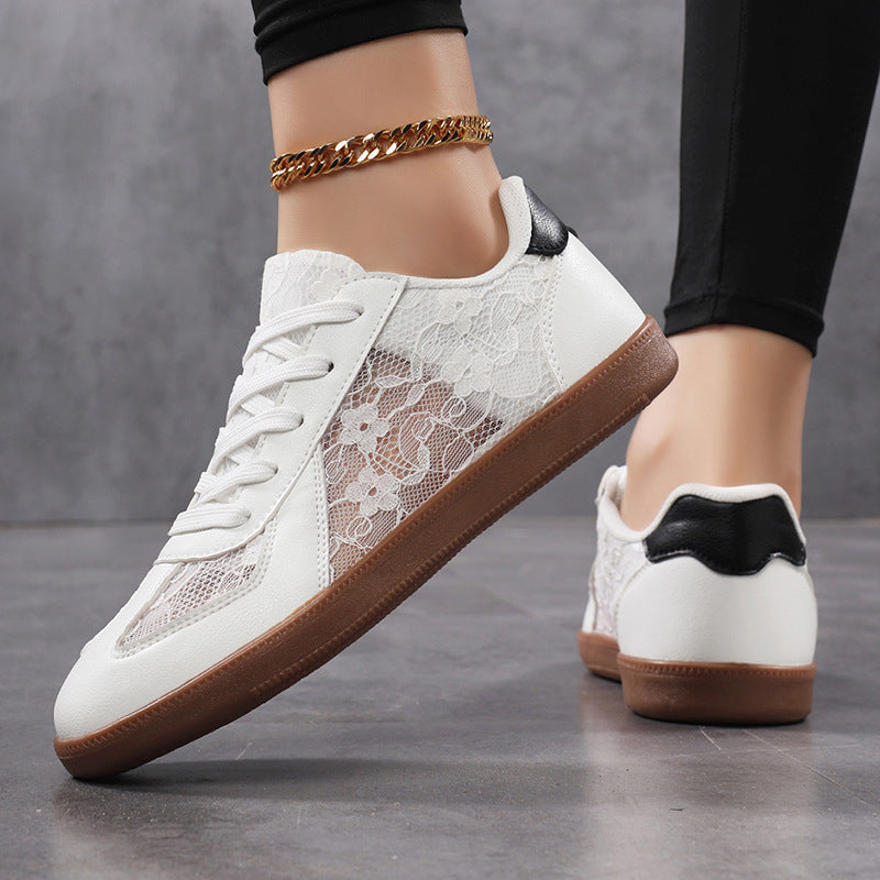 Dame Spids-Overlay Fritid Sneakers Stilla