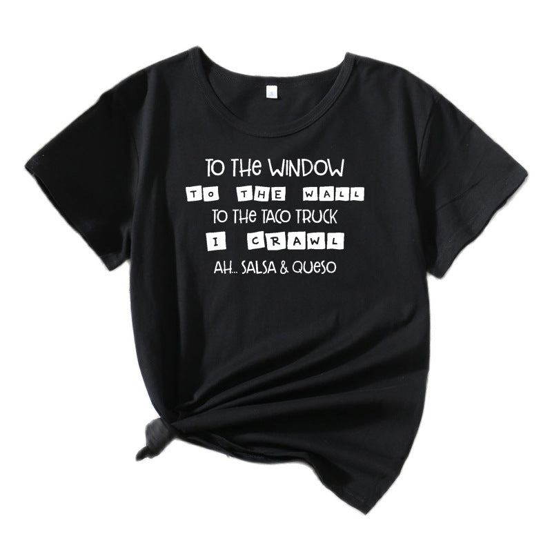 Kvinder Komedie Slogan Grafik T-Shirt Stilla