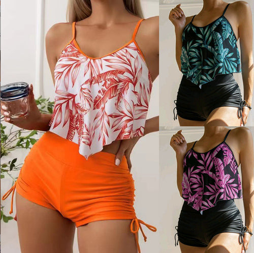 Dame Sporty Tankini med blomstret design Skovae