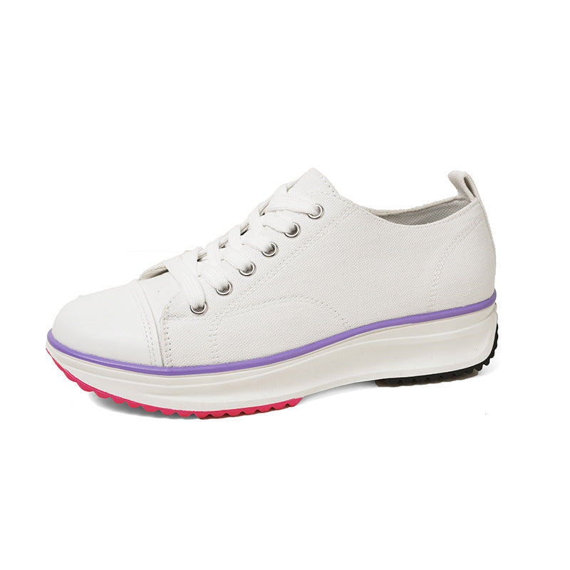 Dame Sporty Sneakers med åndbar canvas-overflade og komfortabel dæmpning Stilla