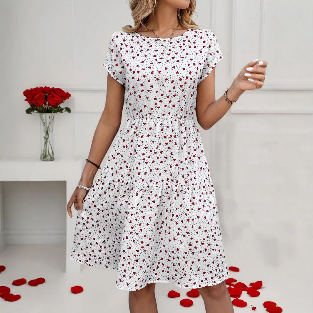 Dame luftig Midi-kjole med glad blomsterprint Stilla