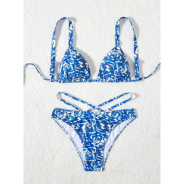 Dame triangle bikini med krydset ryg Skovae