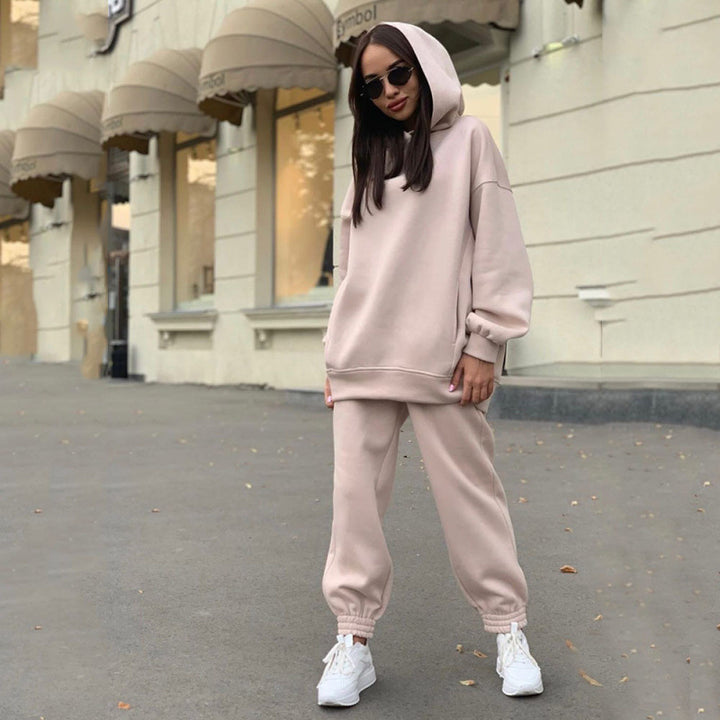 Kvinders sporty hoodie og joggingbukser sæt Stilla