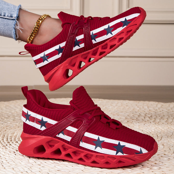 Damer Stilfulde Sport Sneakers med Åndbart Strik-Ovenmateriale Stilla