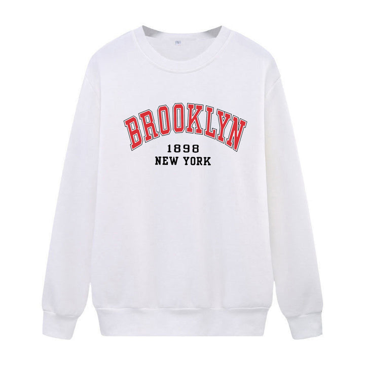Kvinders casual oversized sweater med Brooklyn print Skovae