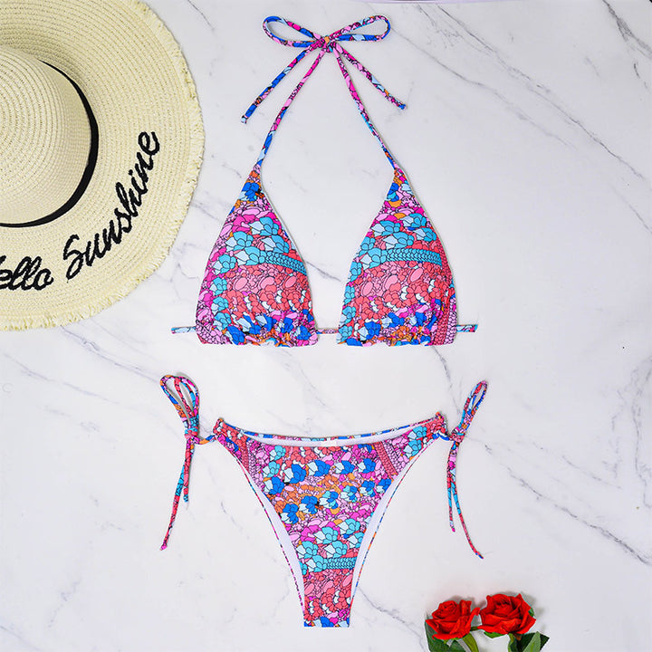 Dame Triangle String Bikini Sæt Stilla