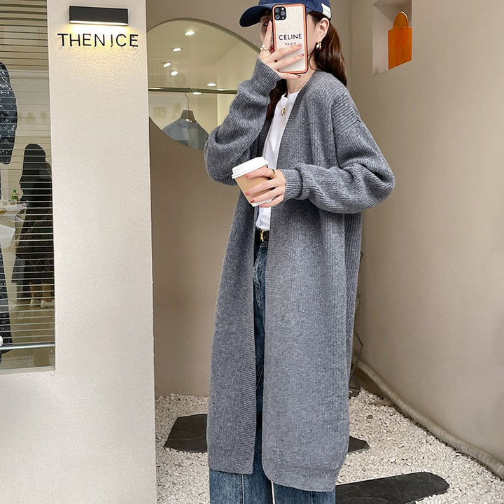 Femme Åben-Front Langstrik-Cardigan Stilla