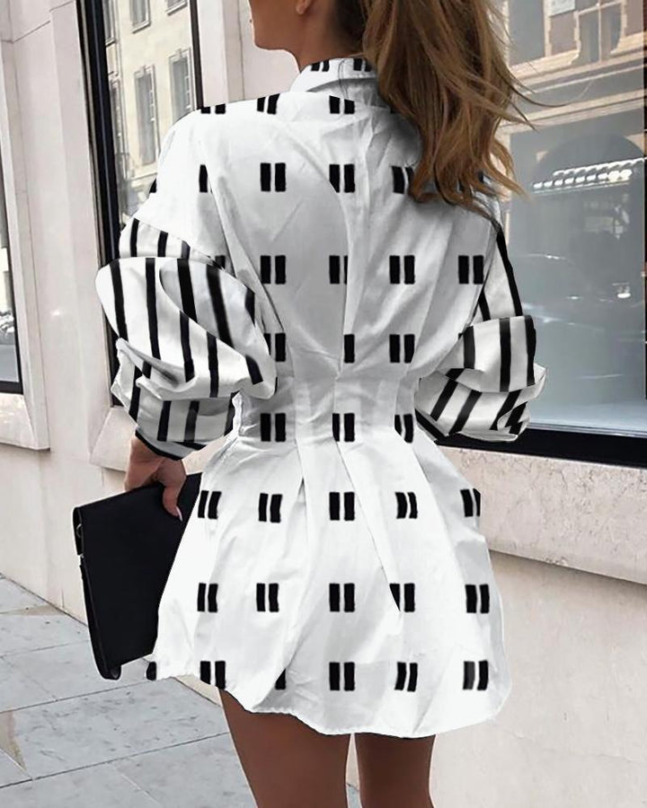 Dame skjortekjole med statement-print Stilla