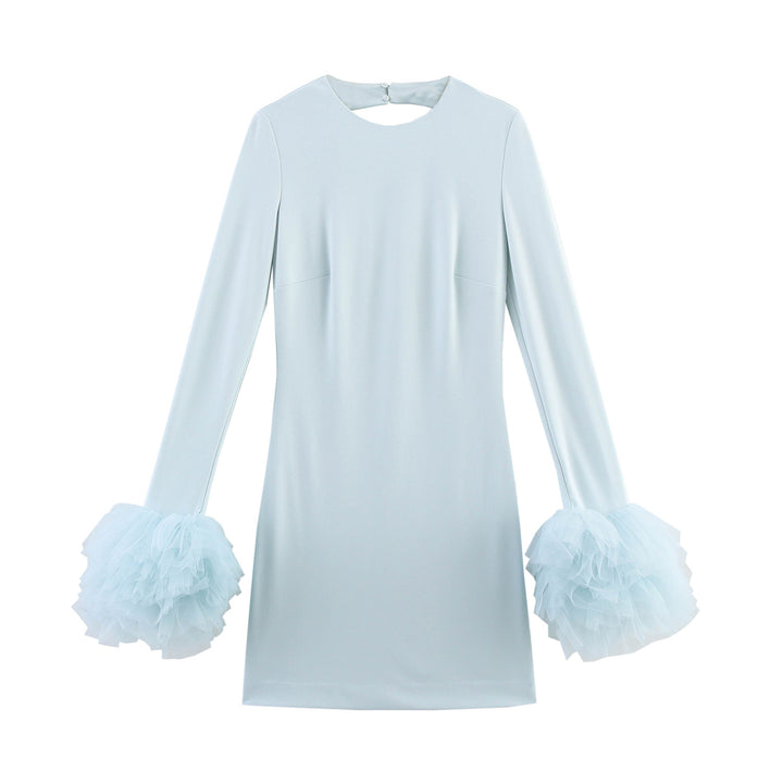 Femme Tüll Puffærmer Mini Kjole Stilla