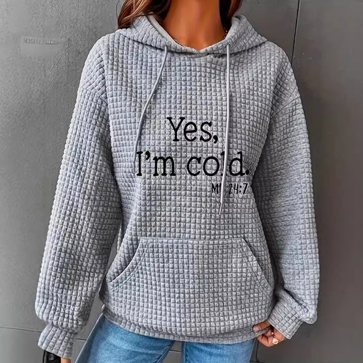 Løs hættegrafik-sweatshirt Stilla