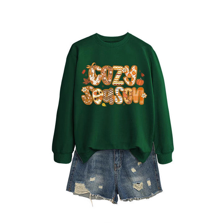 Kvinders sweatshirt med kreativt efterårsdesign og afslappet pasform Stilla