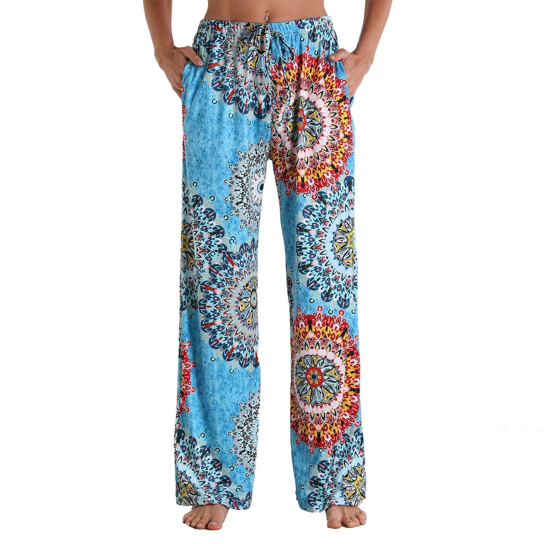 Dame fritidbukser med farverigt mandala-design Stilla