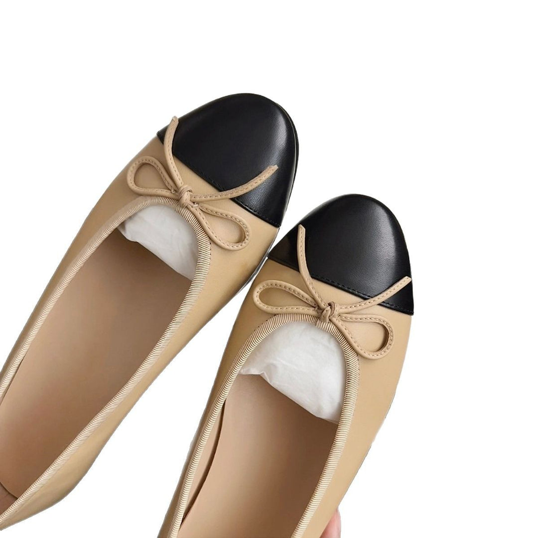 Dame Chic Sløjfe-Detalje Ballerina Flats Stilla