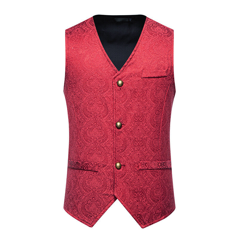 Herrer Elegant Mønstret Vest Stilla