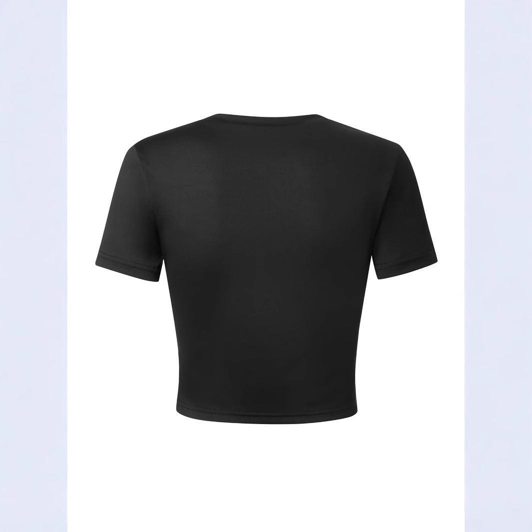 Dame T-Shirt med stilfuld stjernesymbol og Leo-print Skovae