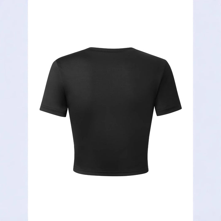 Dame T-Shirt med stilfuld stjernesymbol og Leo-print Skovae