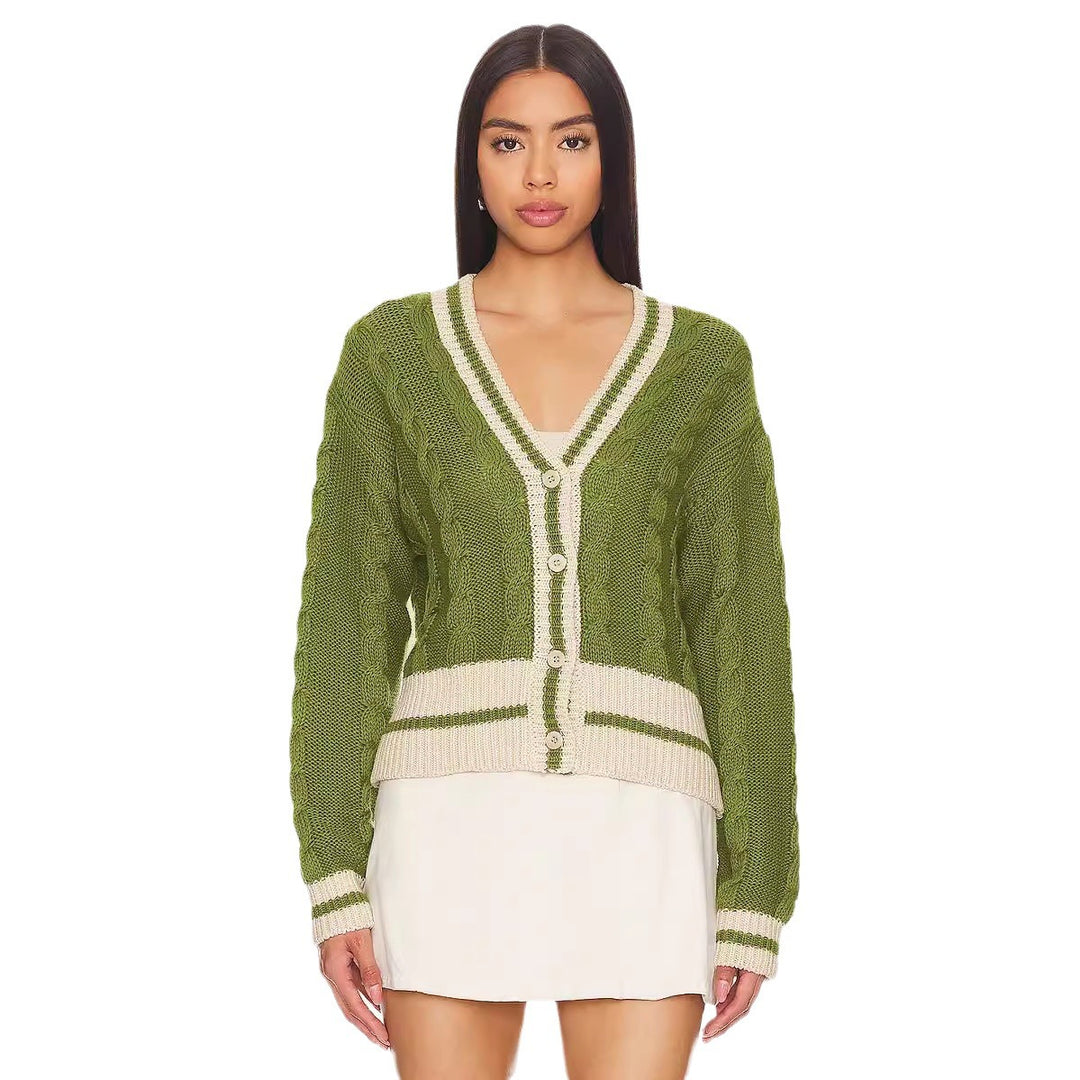 Femme Kabelstrik Korte Cardigan Stilla