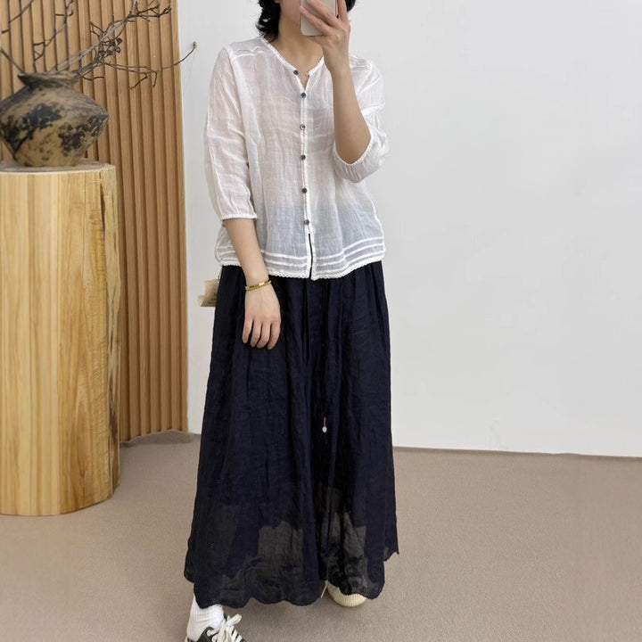 Femme Letvægts Knappet Cardigan Stilla