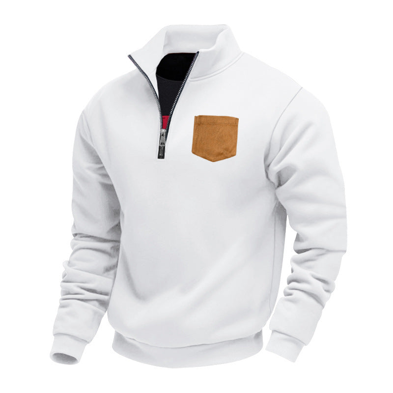 Herrer Sportpullover med højkvalitets lynlås og stilfuld brystlomme Stilla