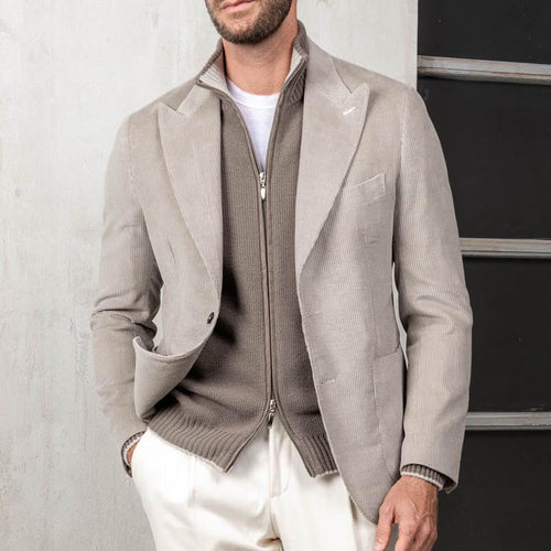 Stilla | Blazer Slim Fit Cord Integreret Striklag Klassisk Snit