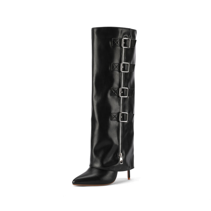Dame Over-the-Knee Stiletto Støvler med dekorative spænder Stilla