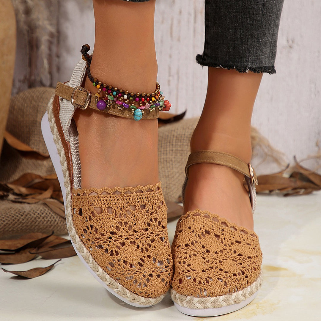 Dame espadriller med elegant hæklede design og komfortabel sål Stilla