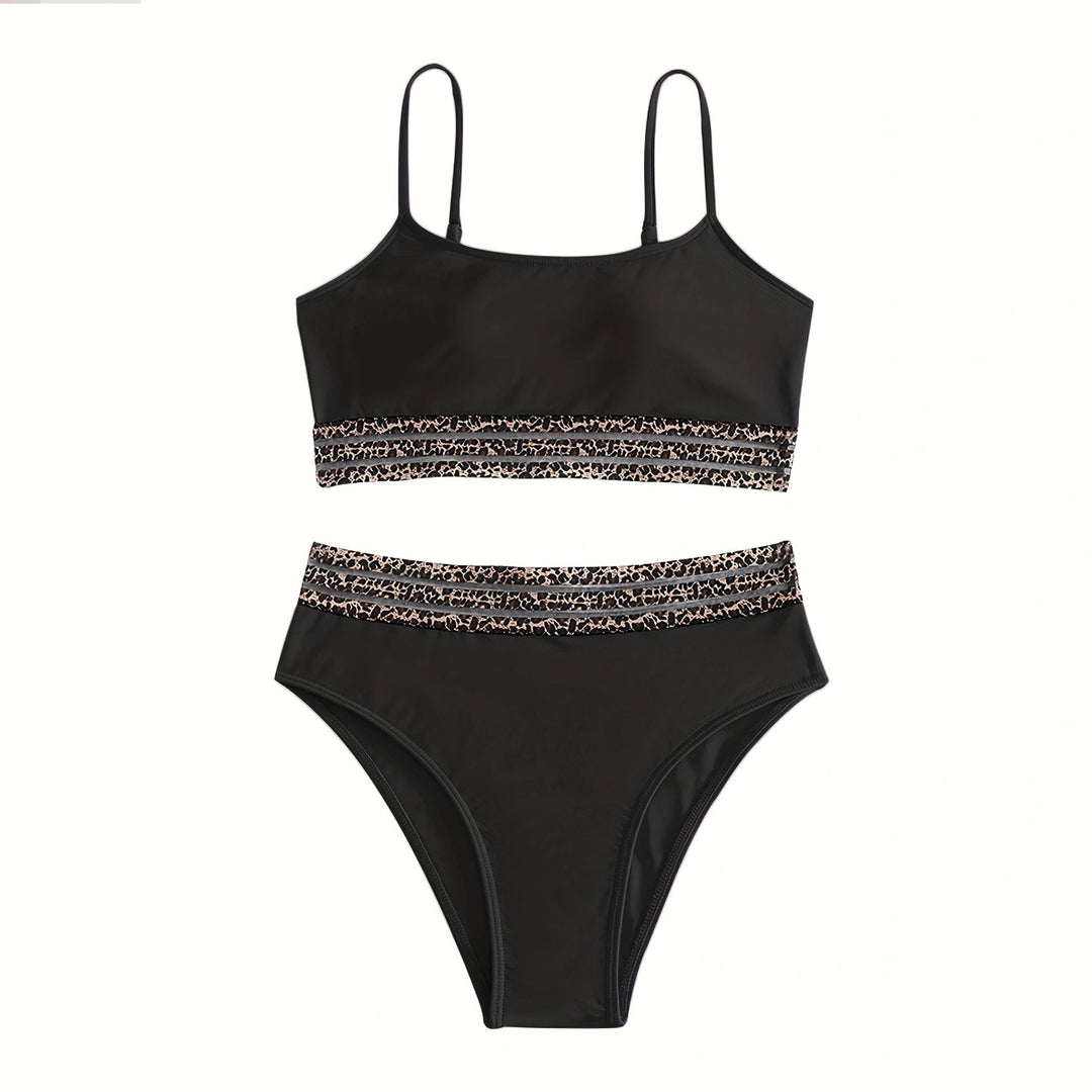 Dame Højt skåret Bikini-sæt med modetrend Animal-Print Stilla