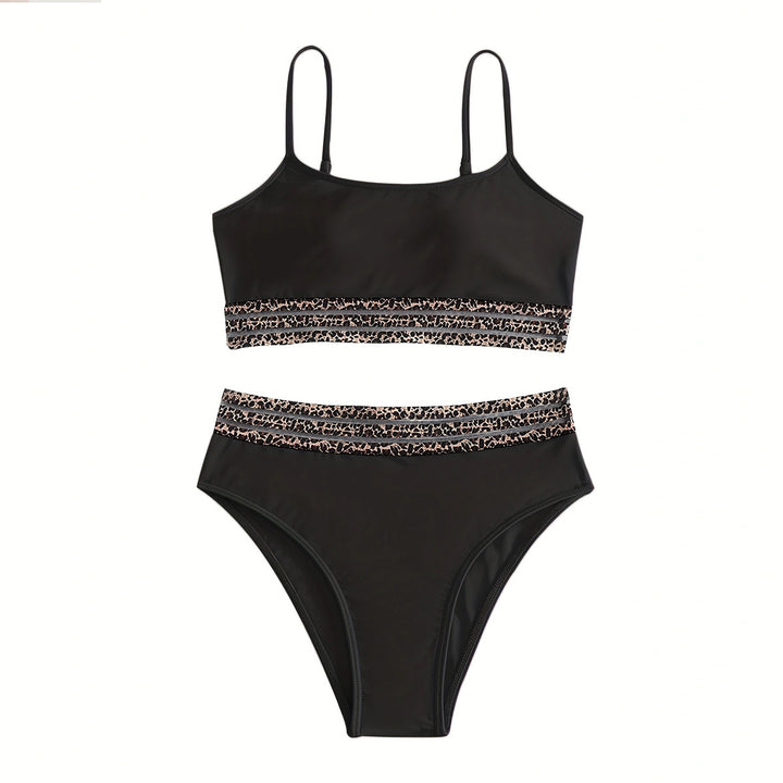 Dame Højt skåret Bikini-sæt med modetrend Animal-Print Stilla