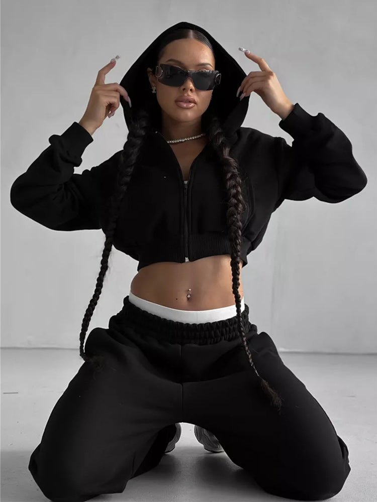Stilla | Sporty Crop Talje Shorts Åben Skjorte Bukser Sæt
