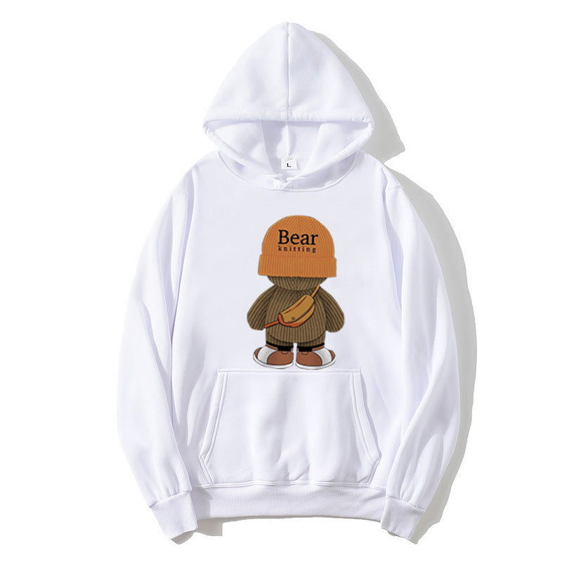 Dame hoodie med legende bjørnedesign og høj kvalitet fleece Skovae
