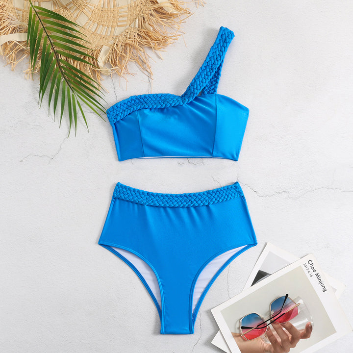 Dame bikini-sæt med innovativt bånddesign og højt skåret underdel Stilla