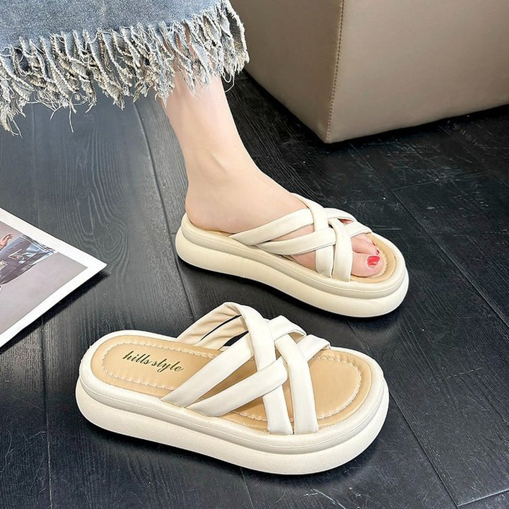 Dame Comfort-sandaler med justerbart krydsbånd-design og skridsikker sål Stilla