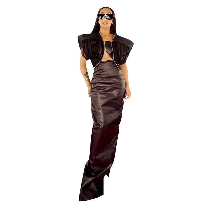 Dame Trendy Blousonjakke med innovativt Draperingsdesign Stilla