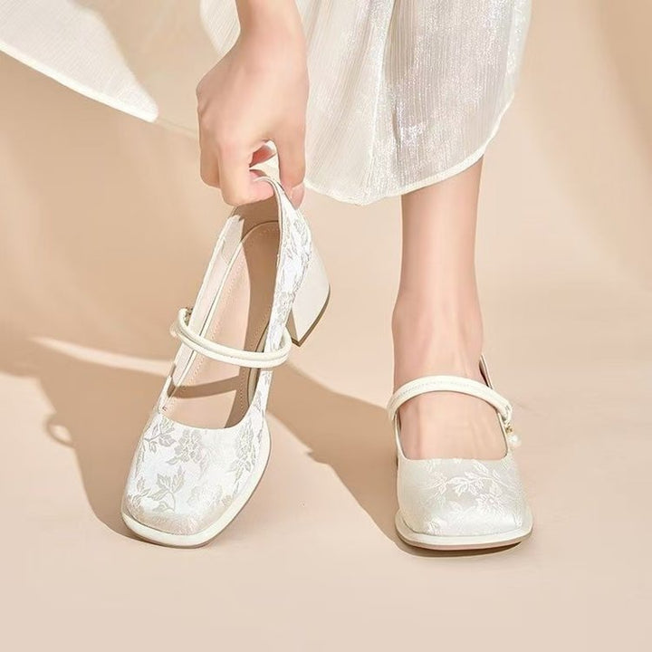 Dame elegante Mary Jane Pumps med moderne remdesign og stabil sål Stilla