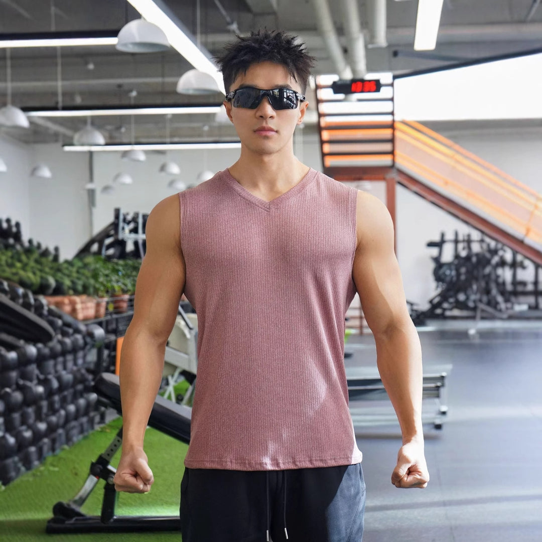 Herrer Sporty ærmeløst fitnessshirt med åndbar struktur Stilla